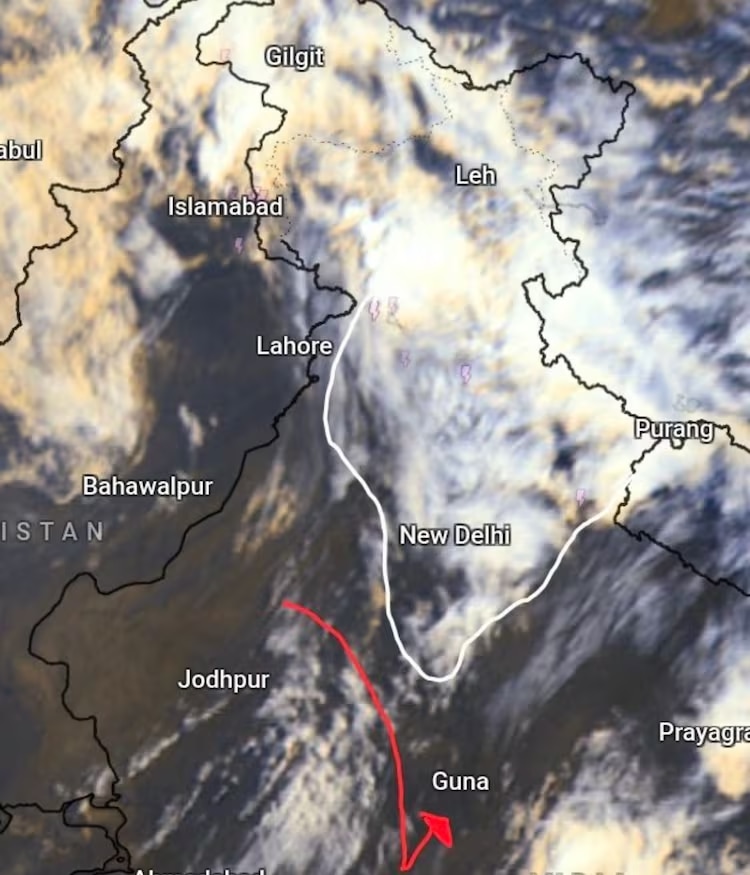 A powerful Western Disturbance is likely to trigger thunderstorms with winds up to 70 km per hour along with rain and hail, across North India. A powerful Western Disturbance is likely to trigger thunderstorms with winds up to 70 km per hour along with rain and hail, across North India.
