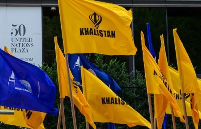 gurpatwant pannu khalistani terrorist SFJ flag (Photo- AFP)