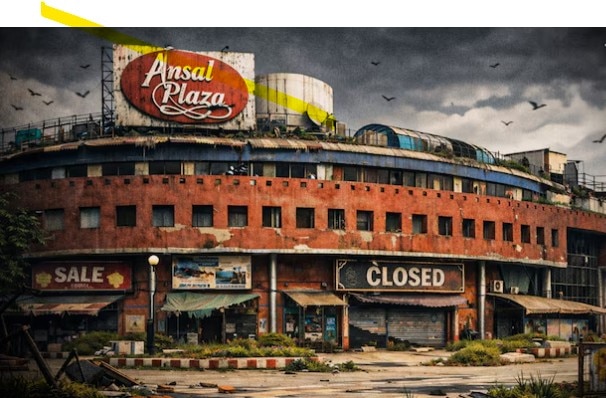 अंसल प्लाजा बना भूतिया शहर