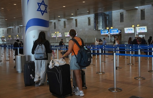 israel airport amid iran israel conflict photo AP 