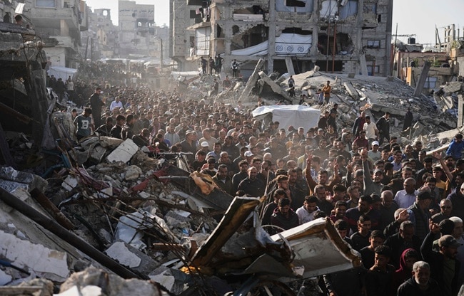 gaza people protesting hamas amid war with israel (Photo- AP)