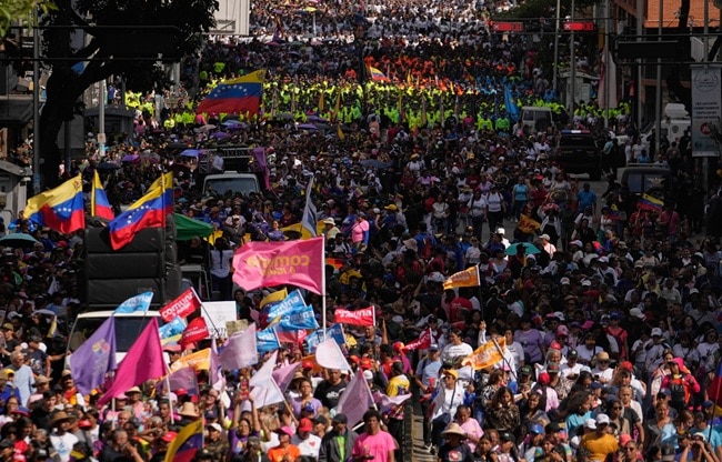 protest against american action on Venezuela (Photo- AP)