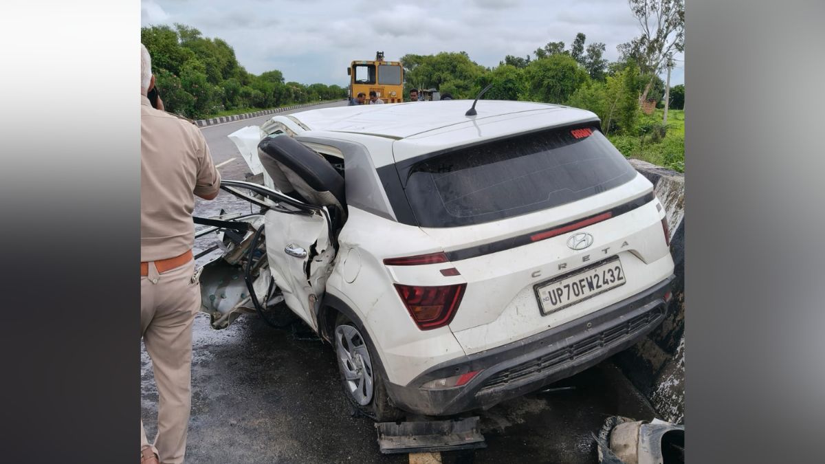 atiq ahmed son abaan ahmed dies in jhansi accident car crushed on his side atiq ahmed son abaan ahmed dies in jhansi accident car crushed on his side