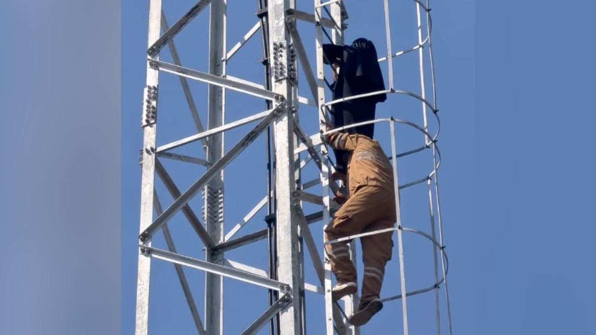 Bahraich Woman Climbs Mobile Tower Demand Marriage Comes Down After Online Bahraich Woman Climbs Mobile Tower Demand Marriage Comes Down After Online