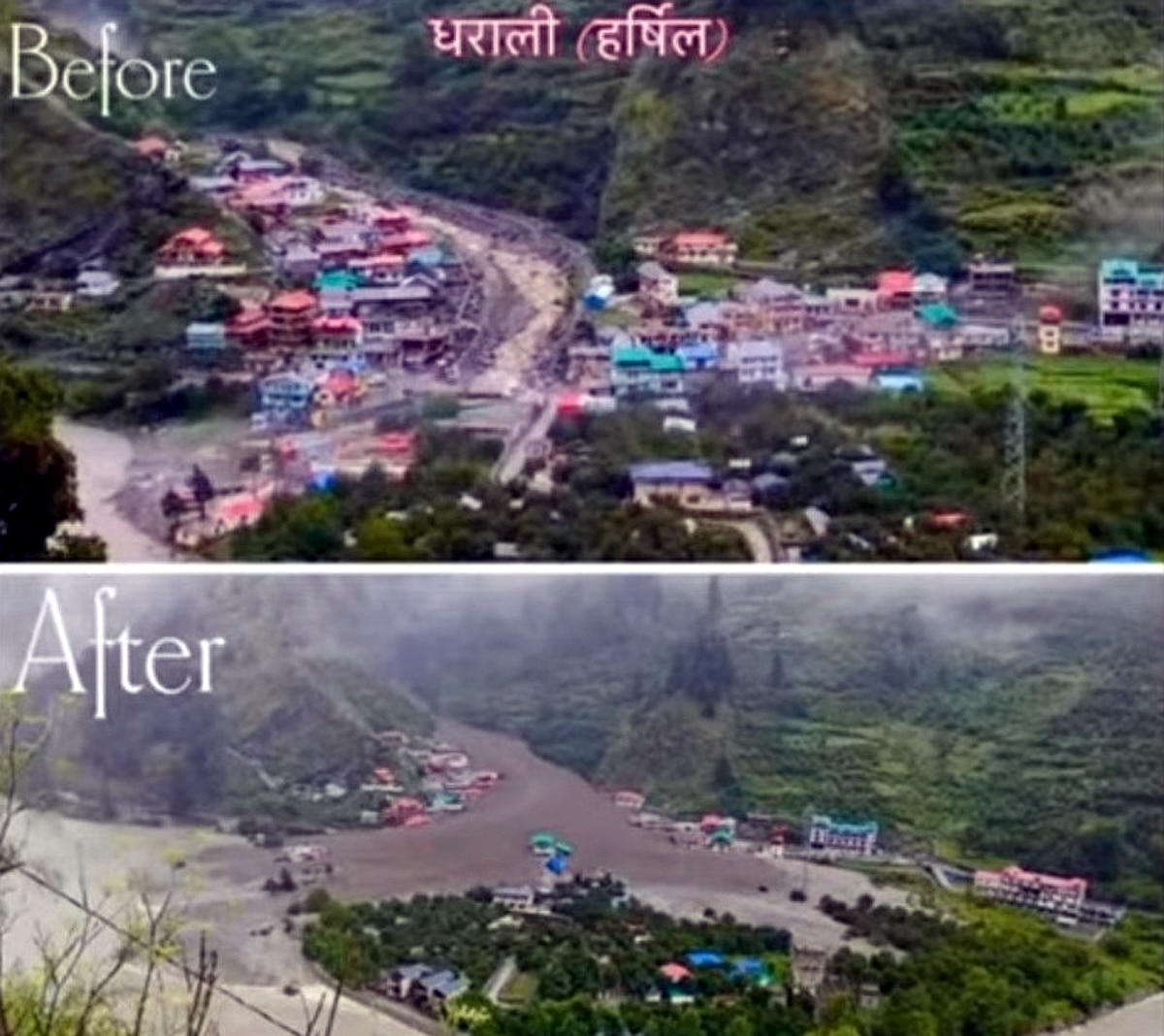 Cloudburst Dharali village Uttarkashi