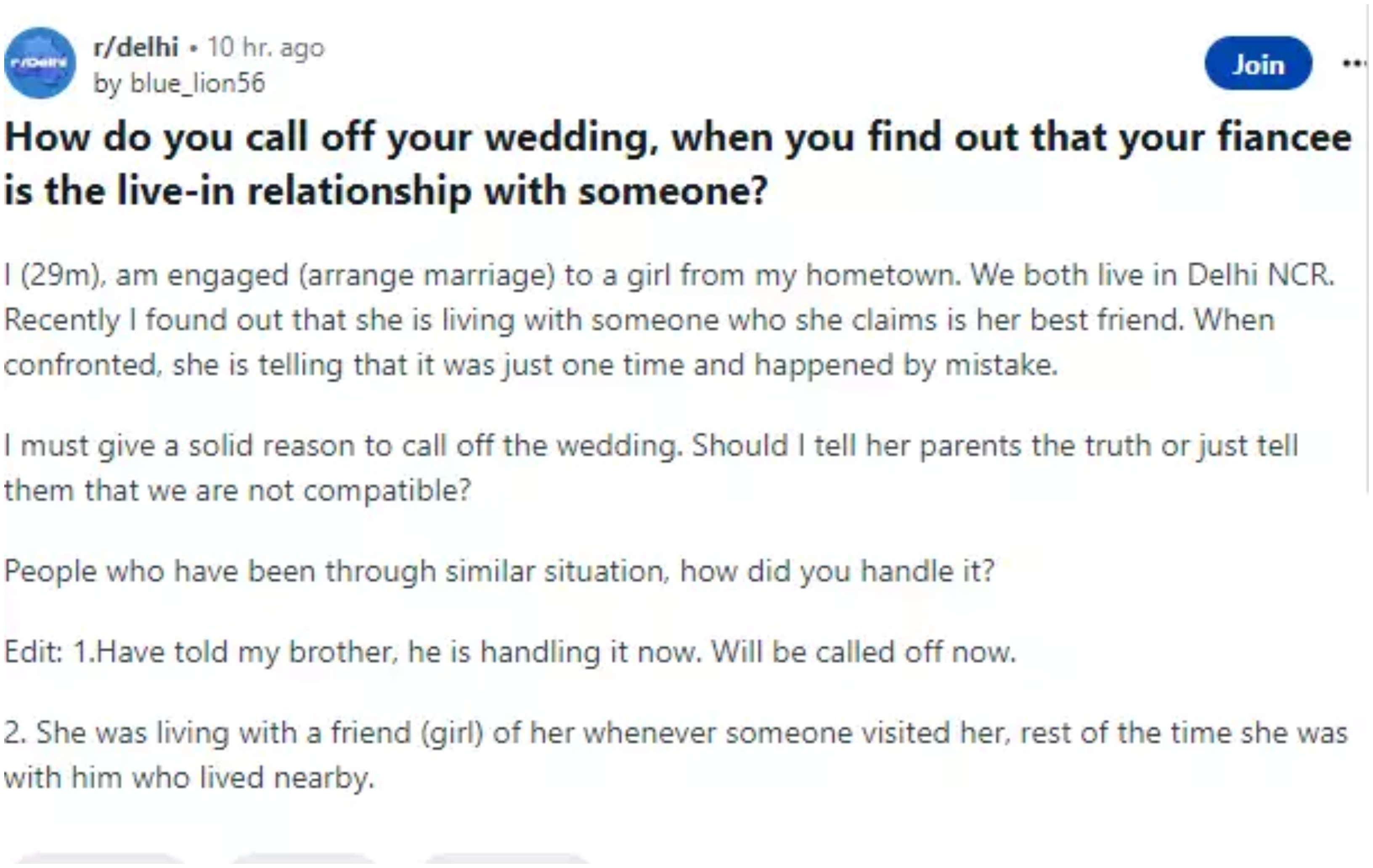 शख्स ने लोगों से मांगी मदद (तस्वीर- रेडिट)