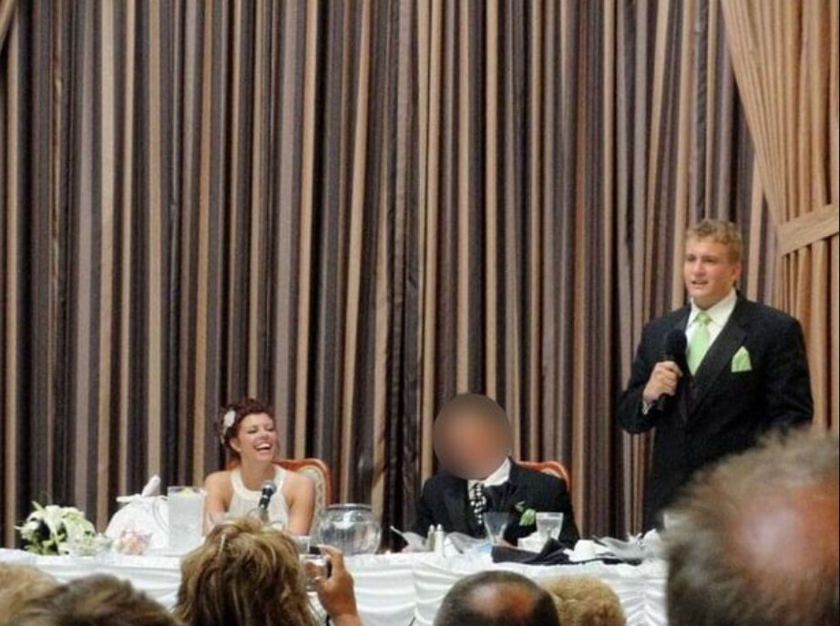 Bryant White gives a best man speech