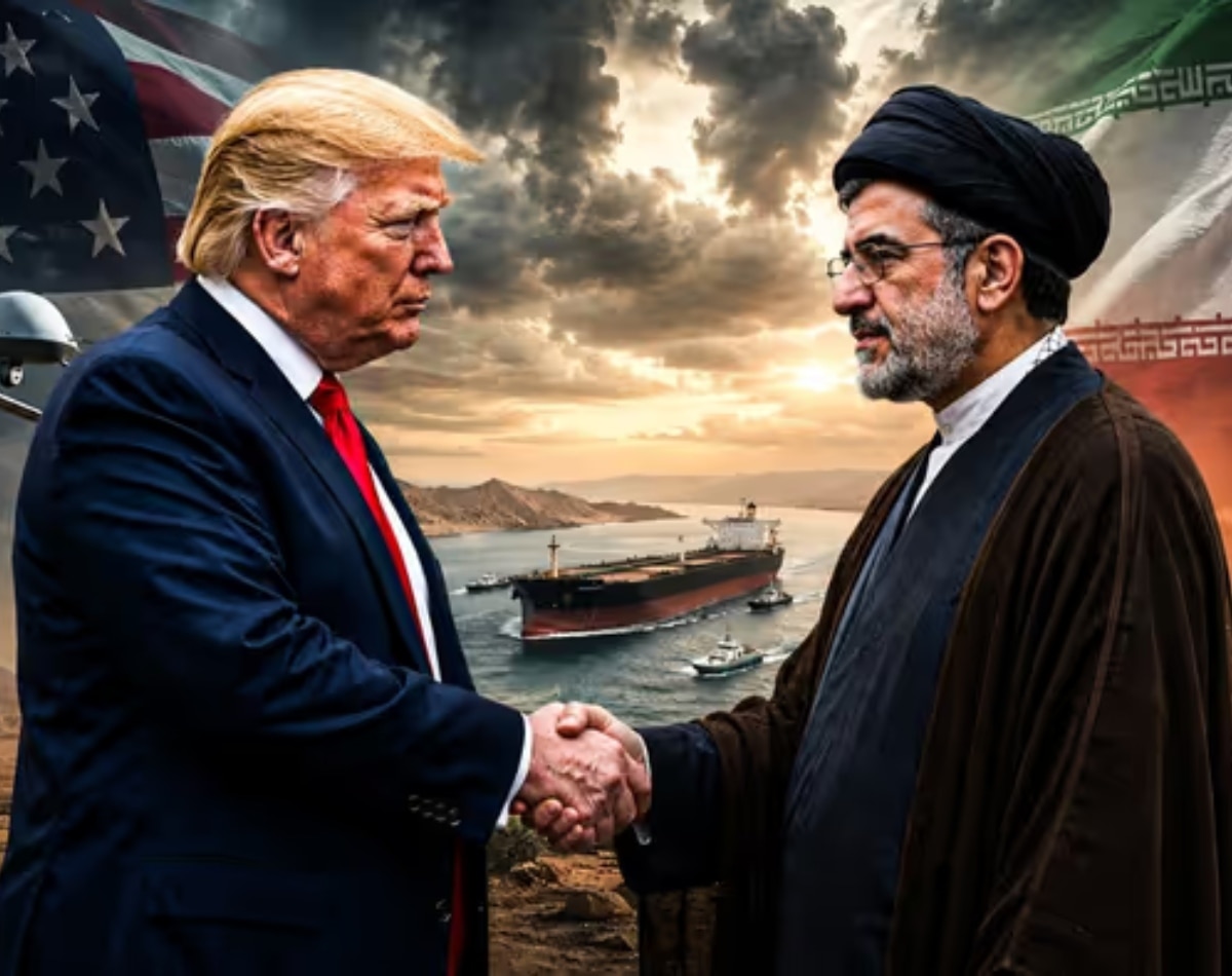 अमेरिका-ईरान के बीच शांति समझौते पर हुए साइन (Photo: AI Generated) US Iran Peace Deal Done