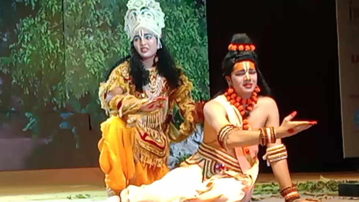 Delhi Ramlila School Children Play Ram Sita Ravan and Hanuman in Preet Vihar