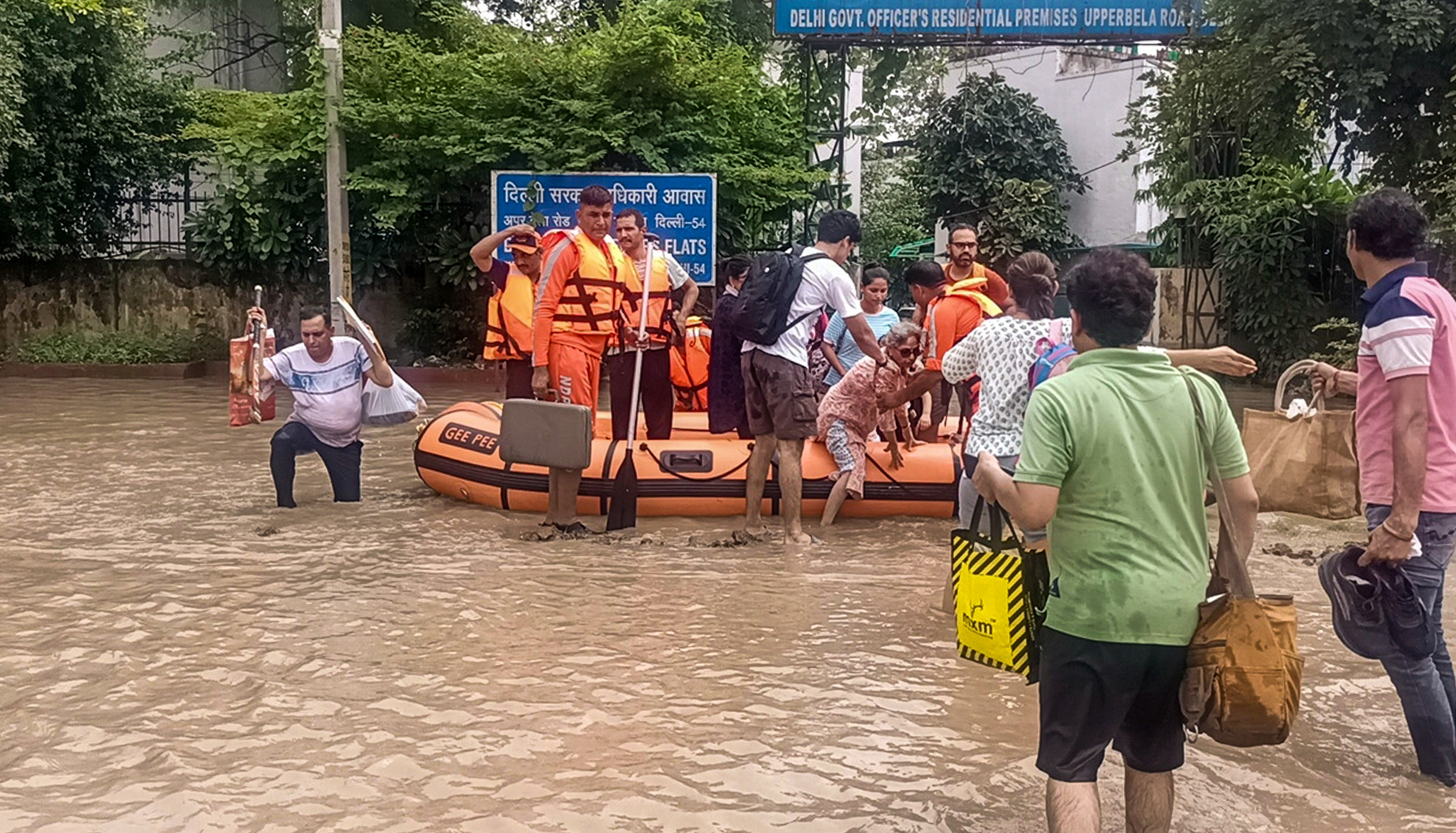 दिल्ली में यमुना में बाढ़
