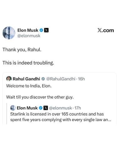 Elon Musk and Rahul Gandhi