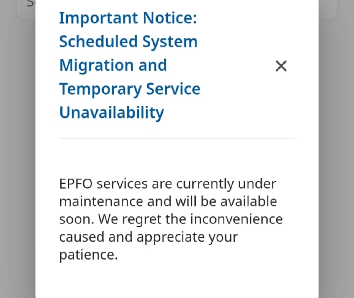EPFO Service Unviable EPFO Service Unviable