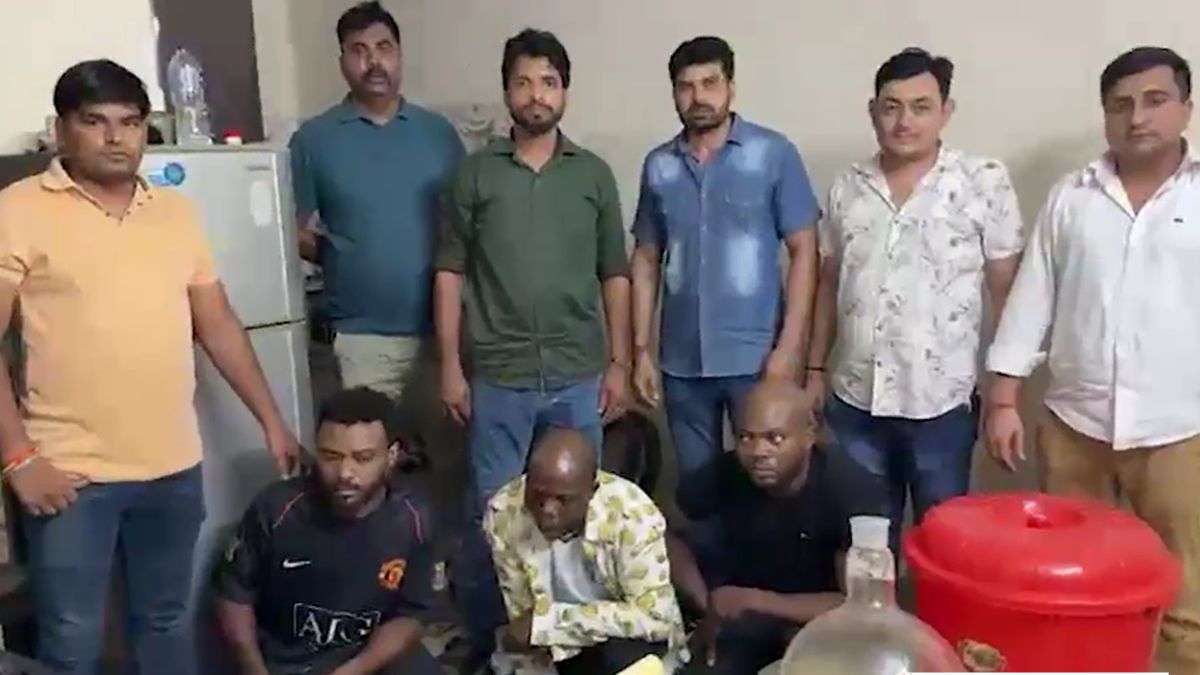 foreign woman jumps during police raid drug manufacturing unit busted in delhi foreign woman jumps during police raid drug manufacturing unit busted in delhi