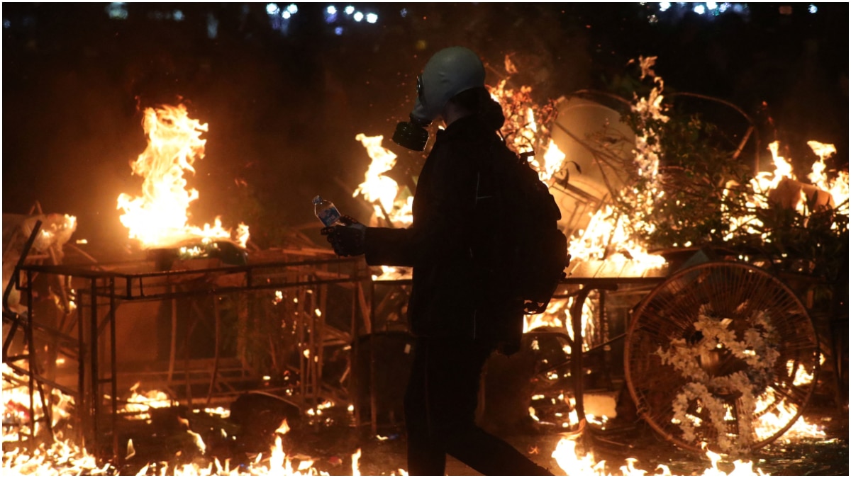 Georgia Anti Govt Protest outside Presidential Palace in Capital Tbilisi 