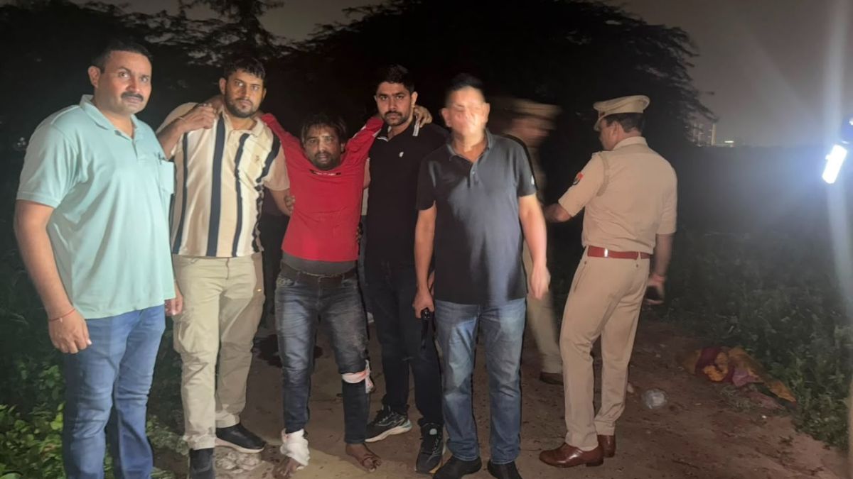 ghaziabad police encounter 3 drug peddlers arrested 21 kg ganja recovered