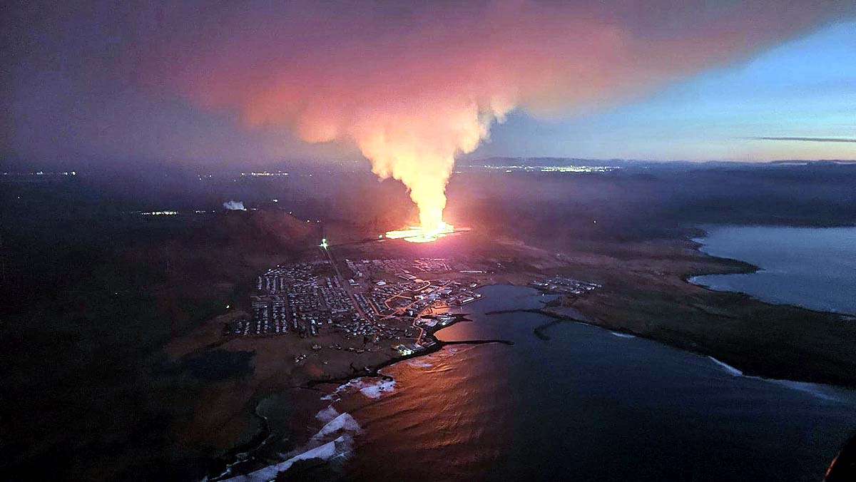 Glacier melting erupts volcano