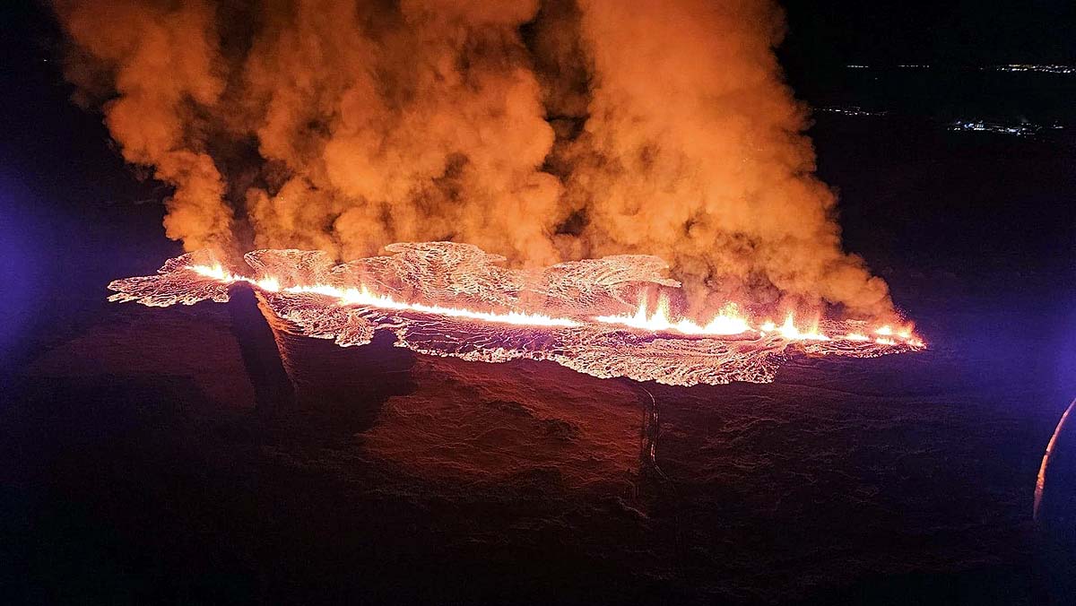 Glacier melting erupts volcano