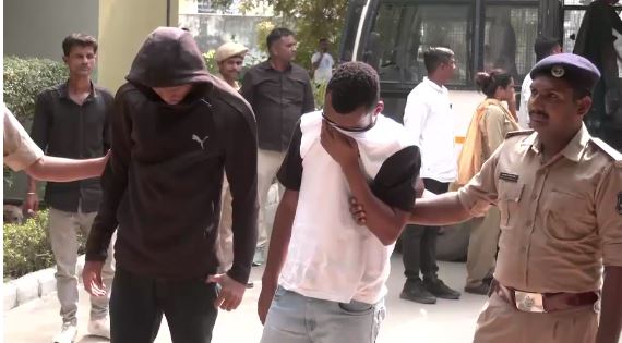 police raid liquor party in ahmedabad