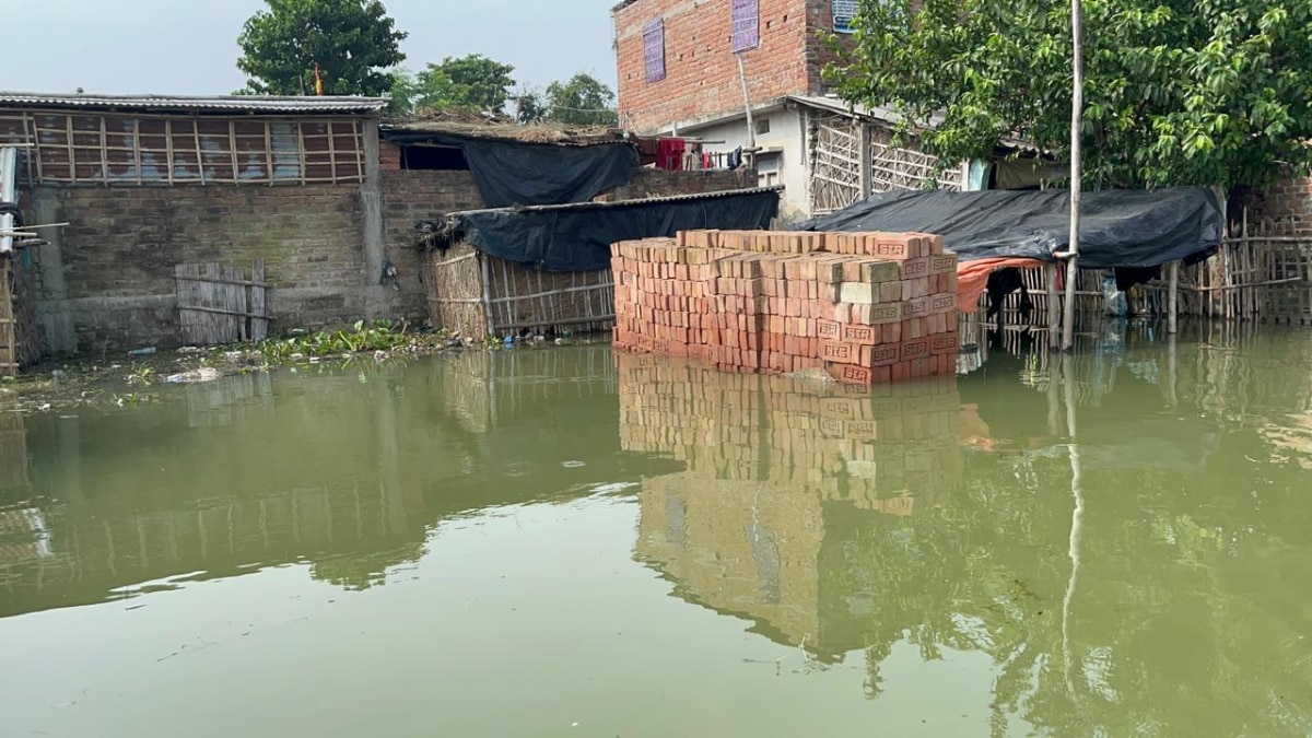 Floodwater in Madrauni