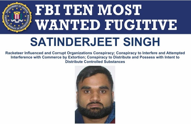 Goldy Brar added to the FBI's Ten Most Wanted Fugitives list