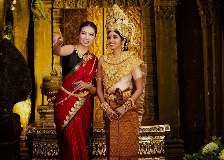 Indian diplomat dresses up as 'Apsara' on Cambodian New Year