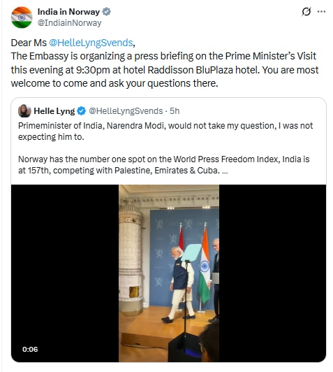 Indian Embassy in Oslo Norway