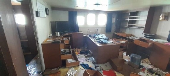 The vessel was ransacked by the IRGC forces