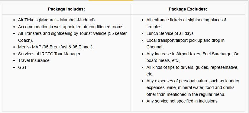 IRCTC Tour Package