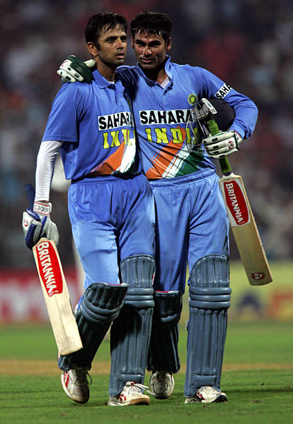 Mohammad Kaif with Rahul Dravid (Getty)