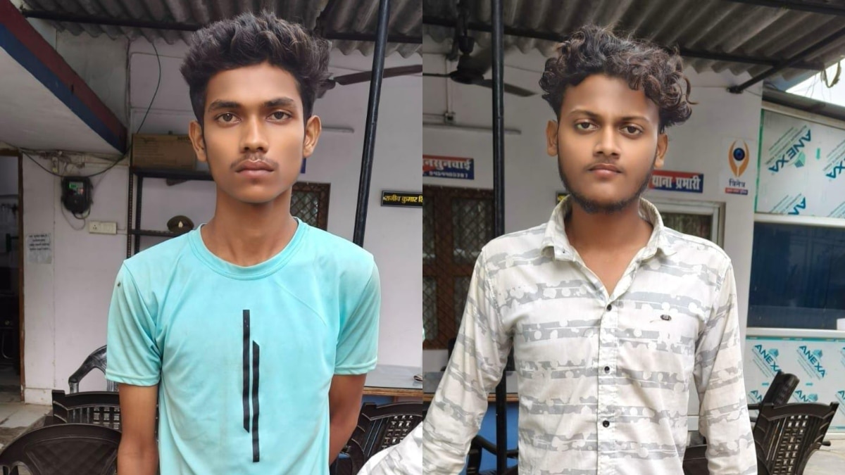पुलिस की गिरफ्त में आरोपी. पुलिस की गिरफ्त में आरोपी.