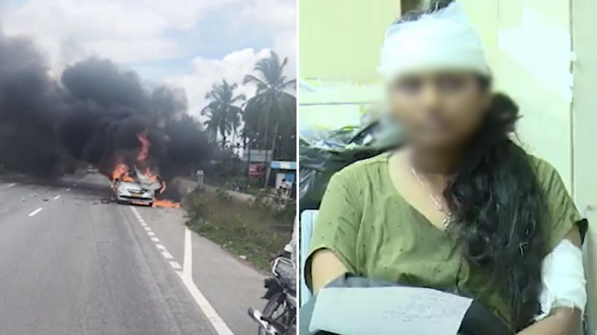 Kidnapped girlfriend after breakup fled then car blast Man Burnt alive Karnataka Story