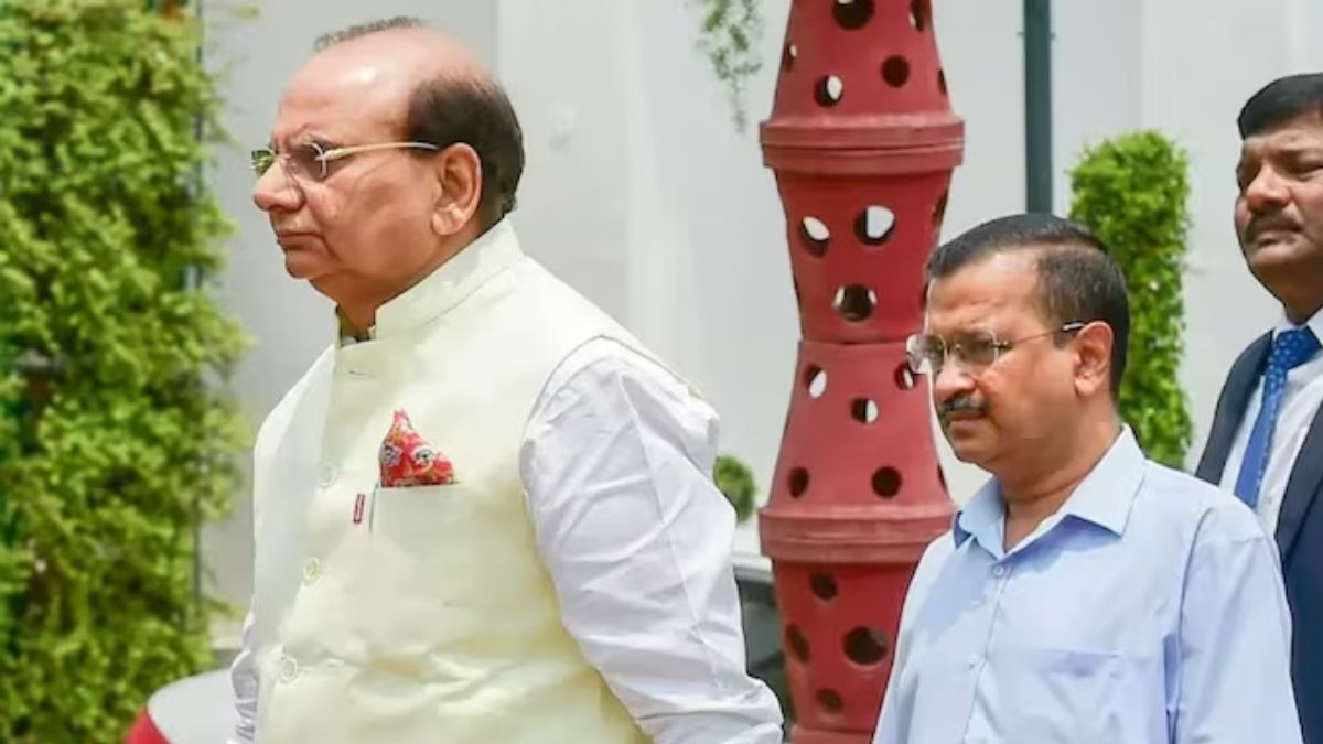 L-G VK Saxena and Delhi CM Arvind Kejriwal 