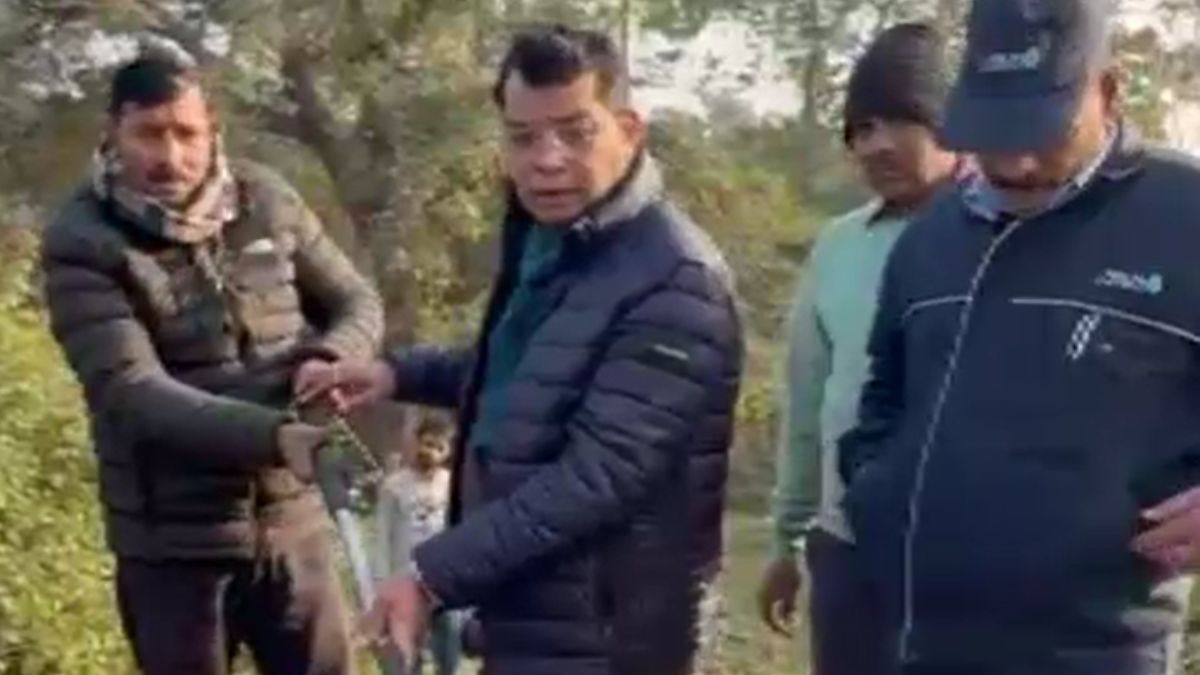 leopard sighting MLA Rudrapur panic animal forest department rescue