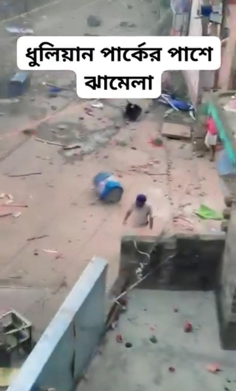 Locally gathered video of police roaming without containing violence