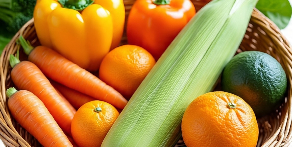 संतरी-पीली सब्जियां और फल  (Photo: AI-generated)