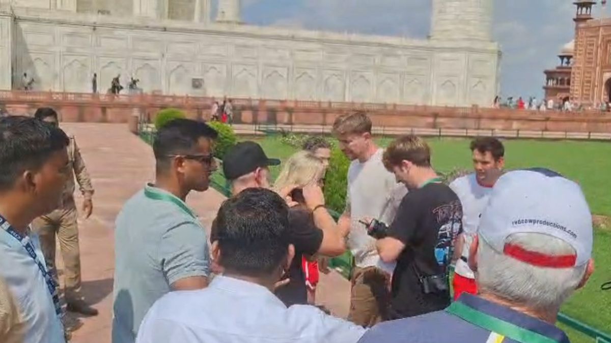 mrbeast jimmy donaldson wife thea visits taj mahal agra asi filming permission mrbeast jimmy donaldson wife thea visits taj mahal agra asi filming permission