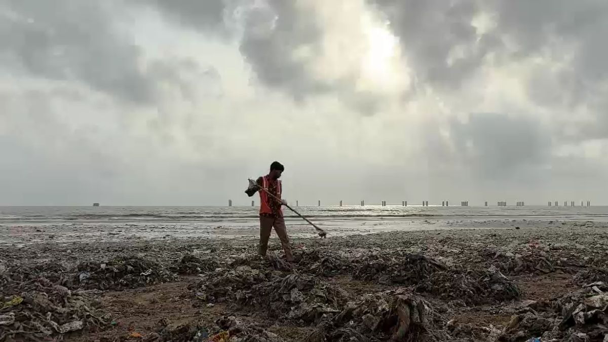 mumbai juhu beach buried under garbage bmc removes 1800 tonnes in 10 days