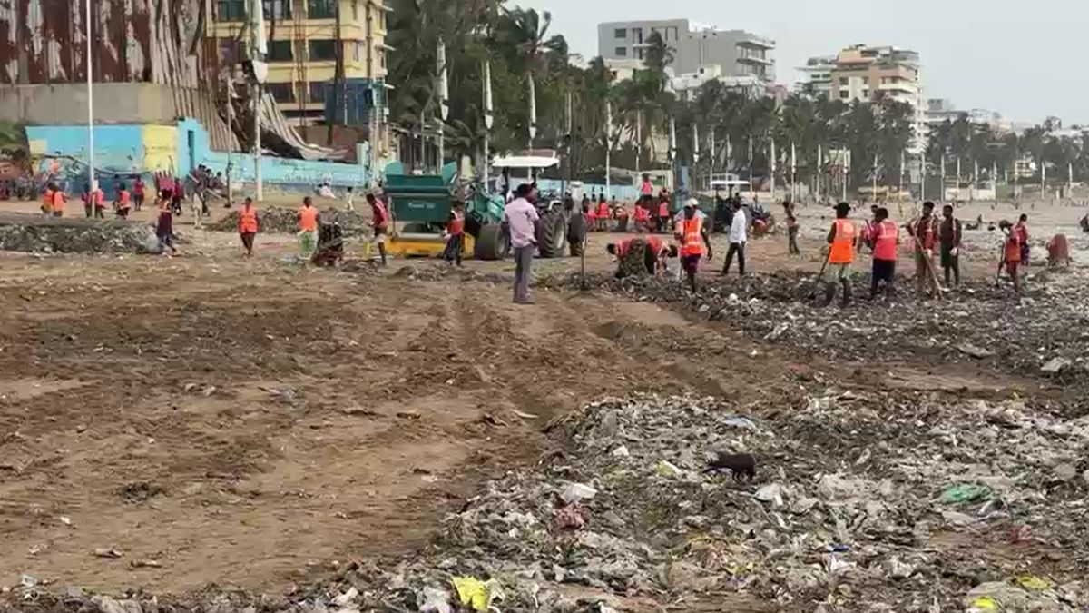 mumbai juhu beach buried under garbage bmc removes 1800 tonnes in 10 days
