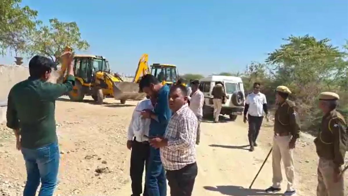 nagaur bulldozer action against barood king suleman khan illegal explosives hub demolished