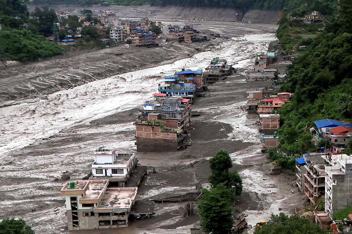 Nepal Tibet border flood