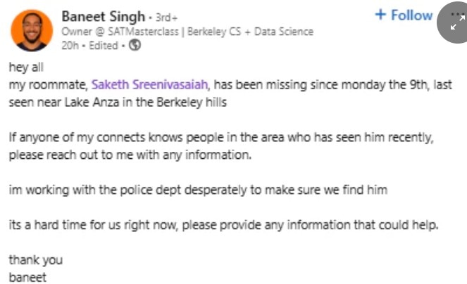 missing student in us