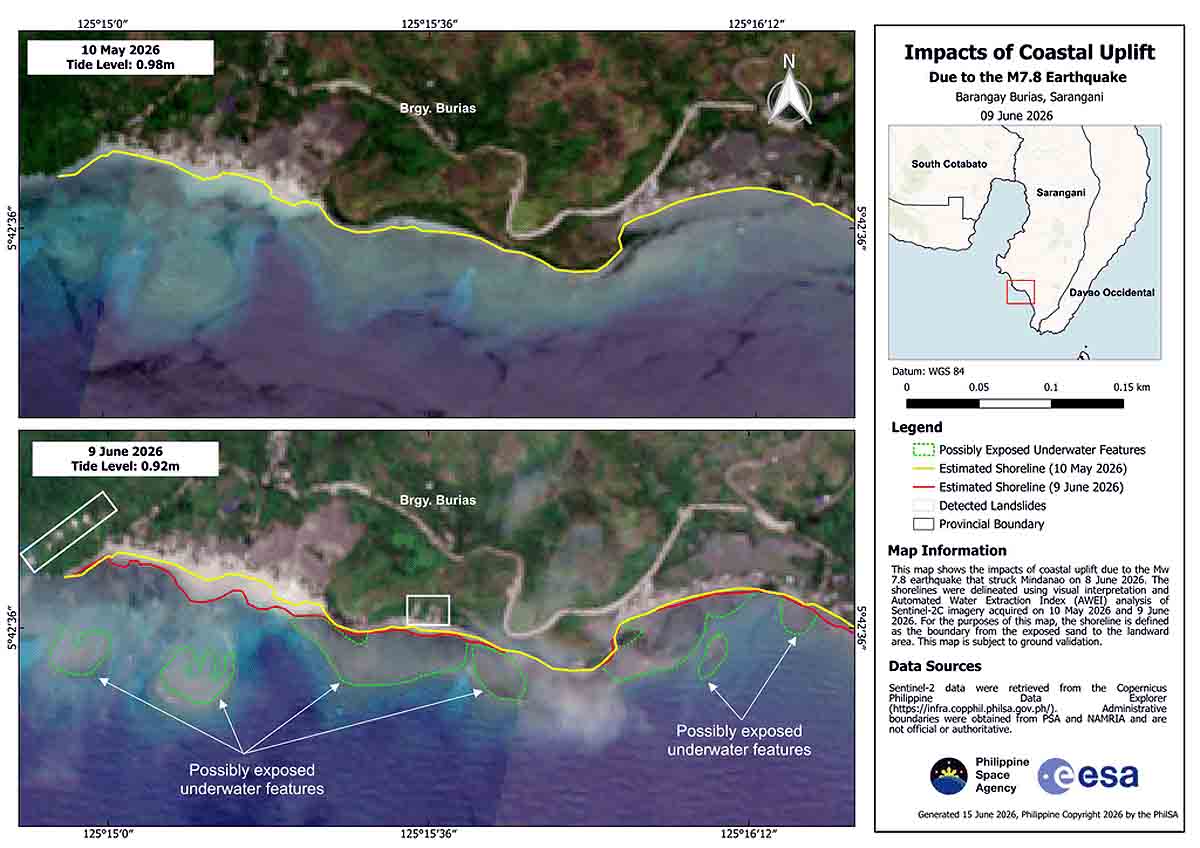 Philippines Earthquake Coastal Uplift