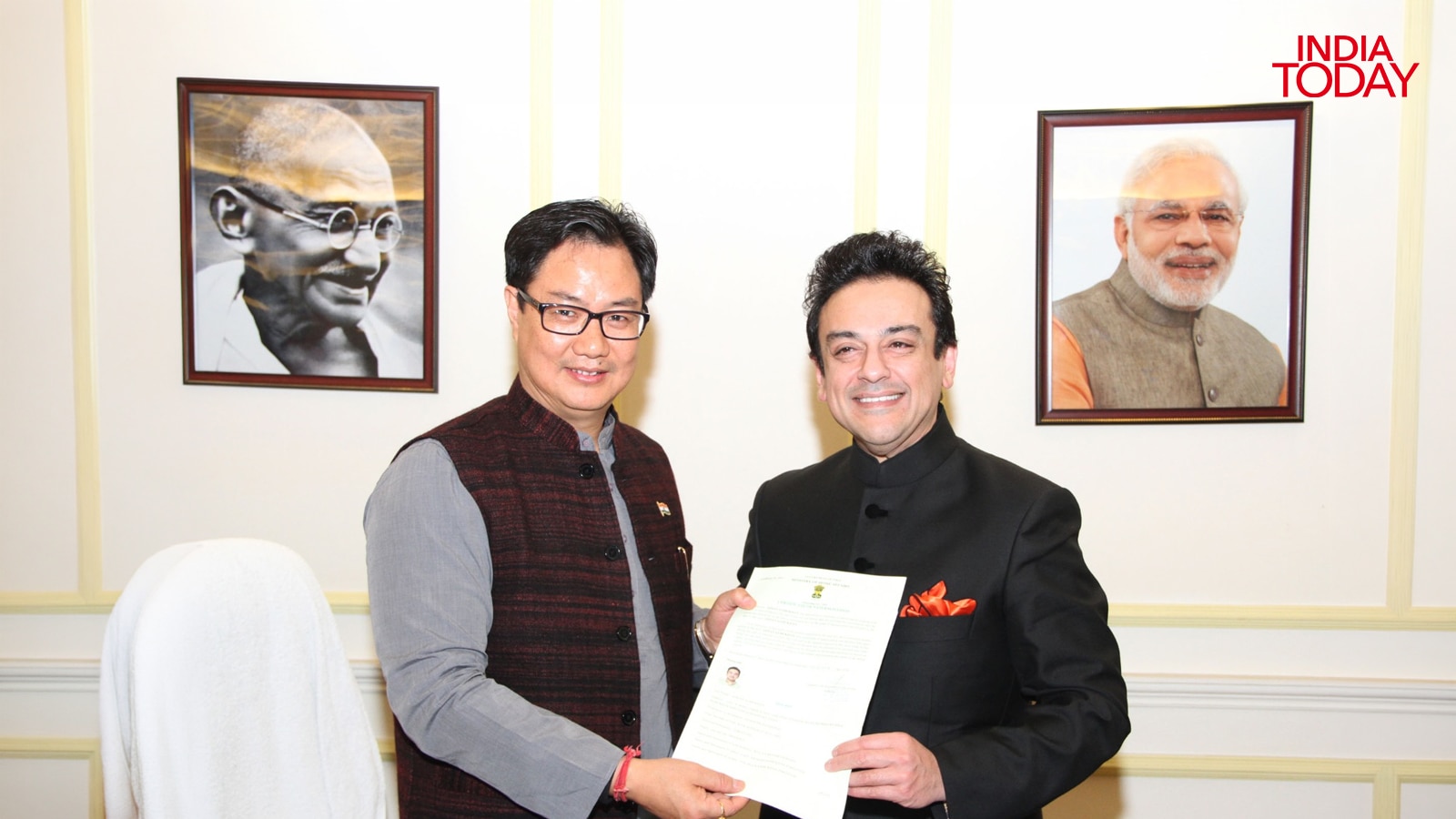 Adnan Sami India Citizenship certificate