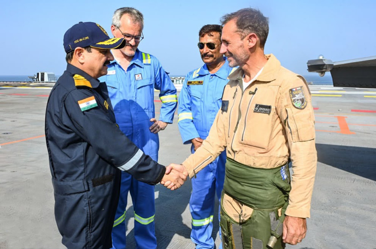 Rafale Marine Lands on INS Vikrant