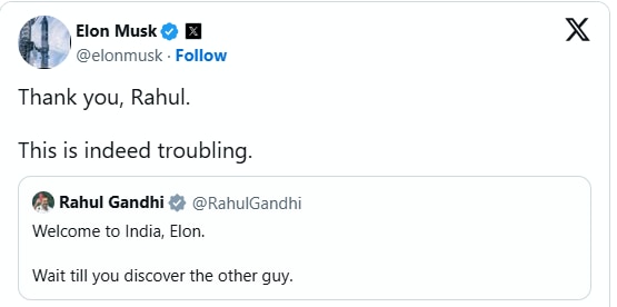 Rahul Gandhi Elon Musk 2nd