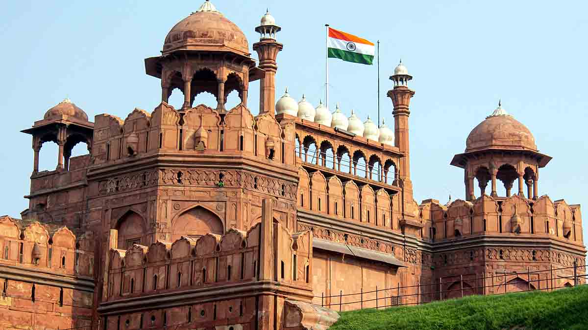 Red Fort Wall Turning Black Red Fort Wall Turning Black