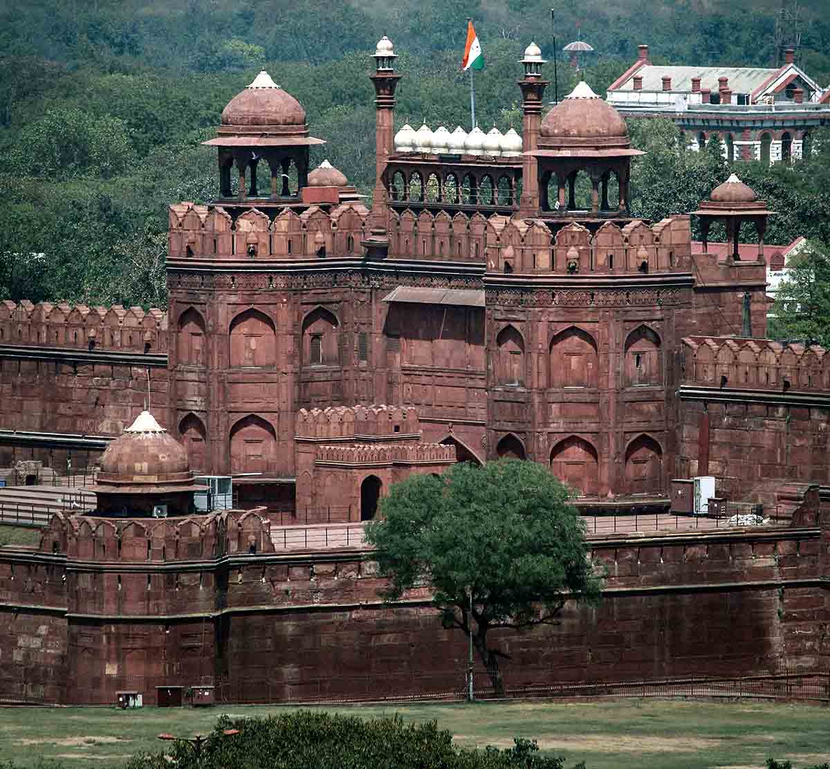 Red Fort Wall Turning Black Red Fort Wall Turning Black