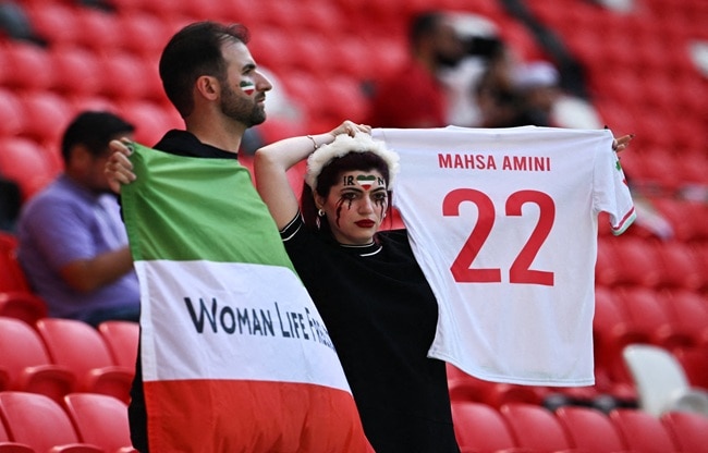 poster of mahsa amini (Photo- Reuters)