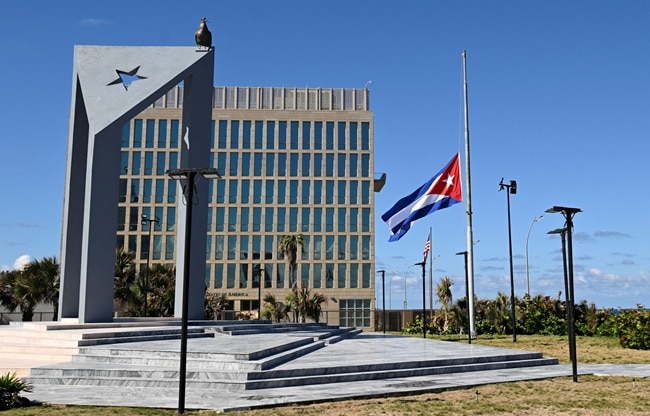 cuba flag in mourning after Venezuela attack (Photo- Reuters)