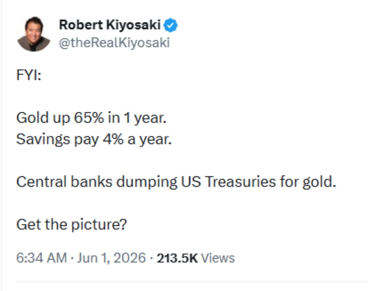रॉबर्ट कियोसाकी का नया पोस्ट वायरल (Photo: Screengrab) Robert Kiyosaki Post
